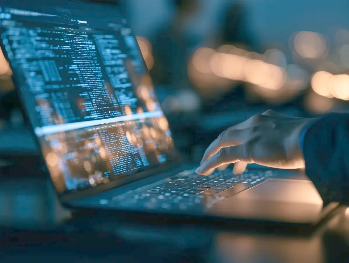 Checking an HS code on a laptop screen